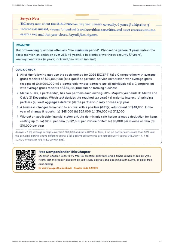 US EA 2027 Part 2 Businesses Review Notes sample page 3