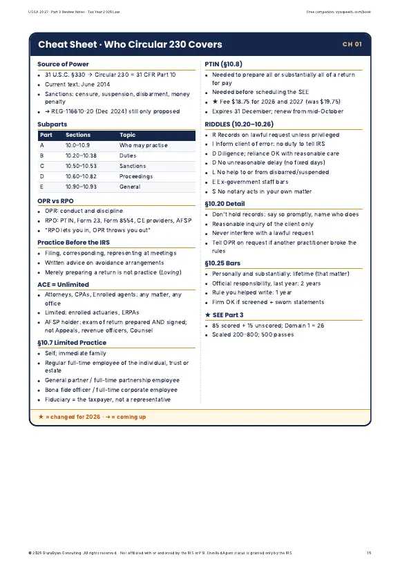 US EA 2027 Part 3 Representation Review Notes sample page 4