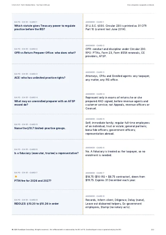 US EA 2027 Part 3 Representation Review Notes sample page 6