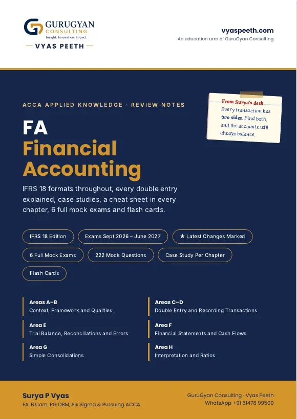 ACCA FA Financial Accounting Review Notes cover