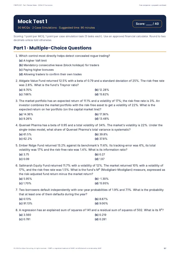 FRM® 2027 Part I Review Notes sample page 5