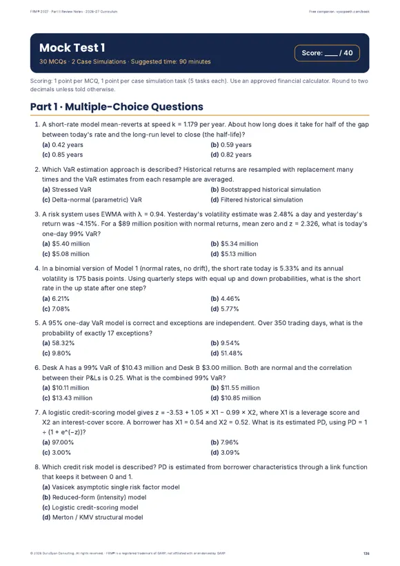 FRM® 2027 Part II Review Notes sample page 5