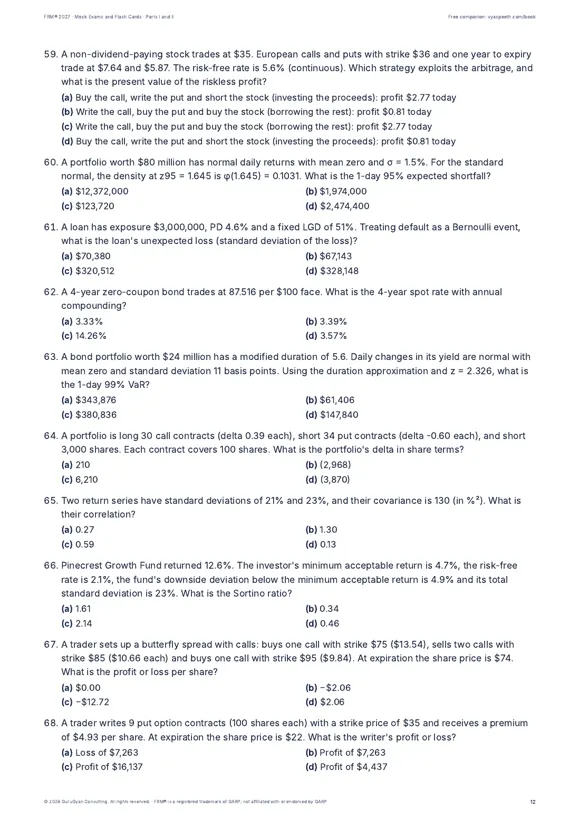 FRM® 2027 Mock Exams and Flash Cards sample page 4