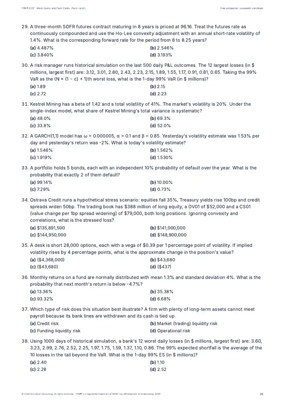 FRM® 2027 Mock Exams and Flash Cards sample page 5