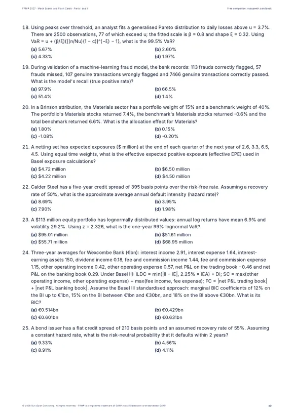 FRM® 2027 Mock Exams and Flash Cards sample page 6