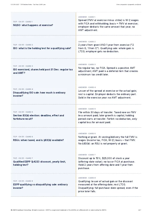 US CPA® 2027 TCP Review Notes sample page 6